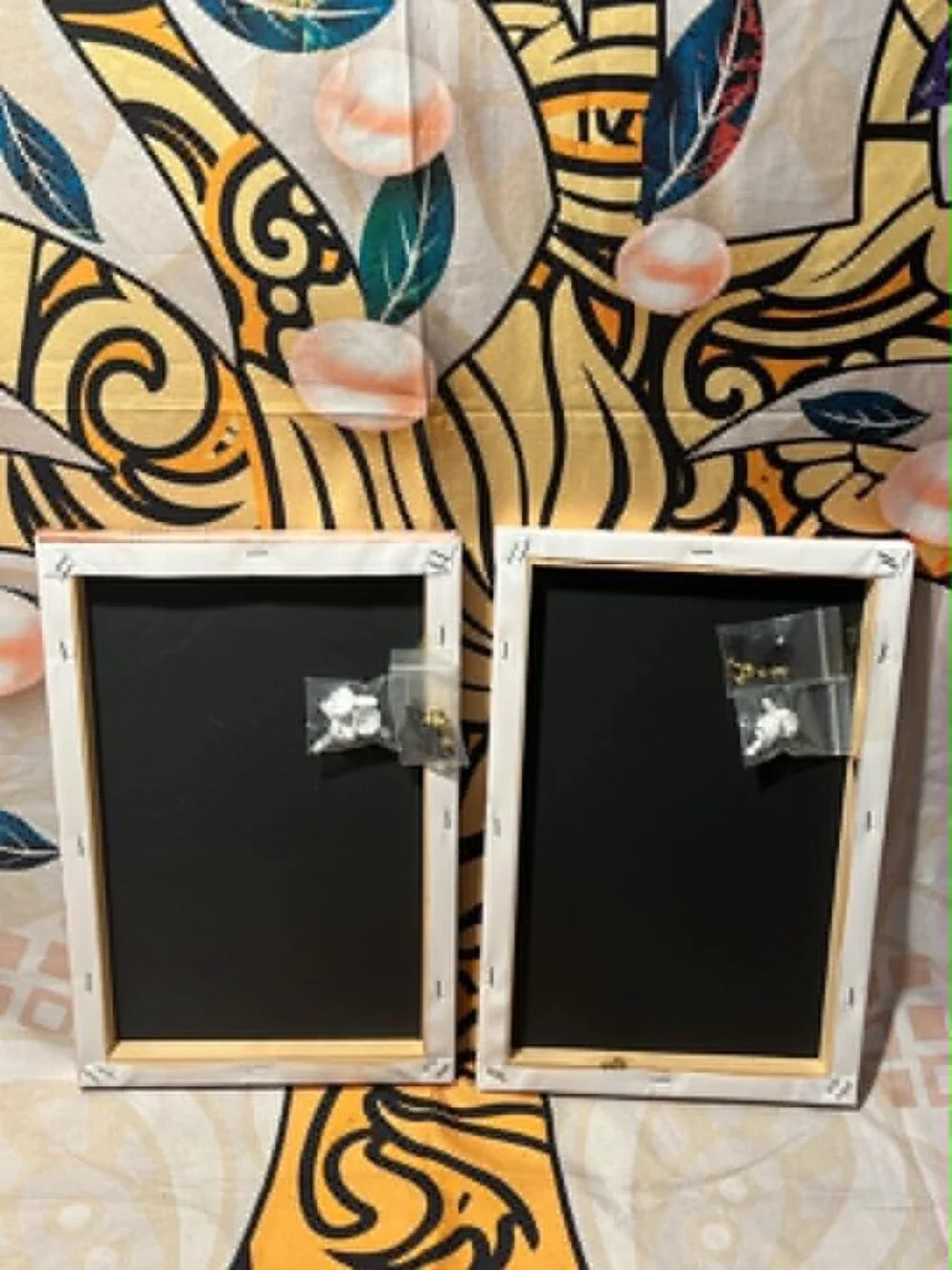Lot of 7 Framed Abstract Wall Art Sets – Neutral Prints – Great for Repurposing